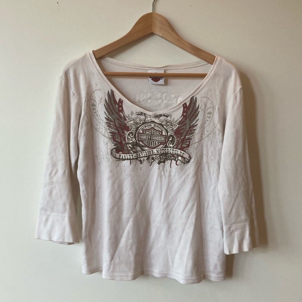 Harley Davidson 3/4 sleeve top